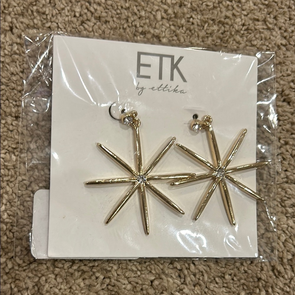 ETK by Ettika Gold Starburst Earrings